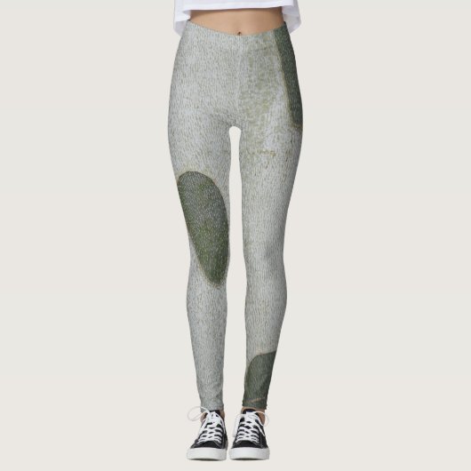 Natürliches graues Muster Leggings (Vorderseite)