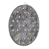 Natürliches graues Steinmosaik, Blume des Lebens Dartscheibe (Vorderseite Links)