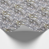 Natürliches graues Steinmosaik, Blume des Lebens Geschenkpapier (Ecke)