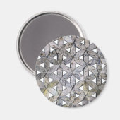 Natürliches graues Steinmosaik, Blume des Lebens Magnet (Vorderseite/Rückseite)