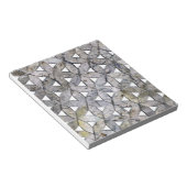 Natürliches graues Steinmosaik, Blume des Lebens Notizblock (angewinkelt)