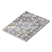 Natürliches graues Steinmosaik, Blume des Lebens Notizblock (Rotiert)