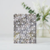 Natürliches graues Steinmosaik, Blume des Lebens Postkarte (Stehend Vorderseite)