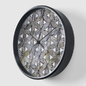 Natürliches graues Steinmosaik, Blume des Lebens Uhr (Winkel)