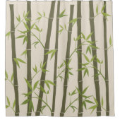 Natürliches grünes Bambus-Pflanze Duschvorhang (Vorderseite)