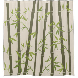 Natürliches grünes Bambus-Pflanze Duschvorhang
