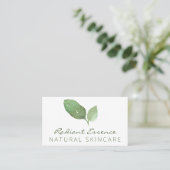 Natürliches grünes Leaf handgefertigte Seifenschal Visitenkarte (Stehend Vorderseite)