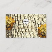 Natürliches hellbraunes Holzbaumgestein und Logo B Visitenkarte (Vorderseite)