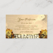 Natürliches hellbraunes Holzkörnchen Bark Floral Visitenkarte (Rückseite)