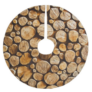 Natürliches Holz: Nah-up Holzstruktur Polyester Weihnachtsbaumdecke