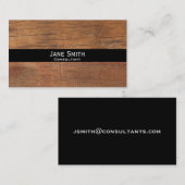 Natürliches Holz stilvoll moderne angesagte Berate Visitenkarte (Vorne/Hinten)