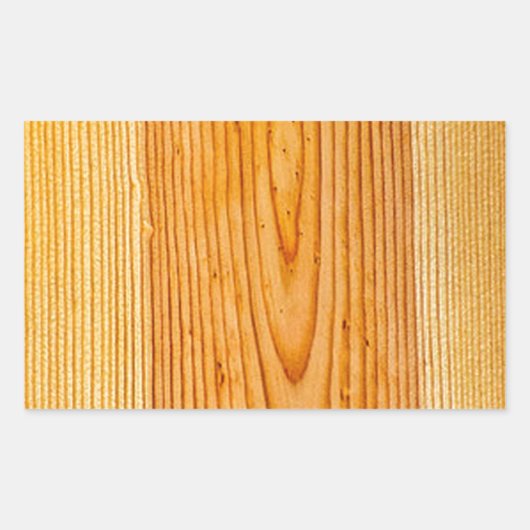 Natürliches Holzkörndesign 1 Rechteckiger Aufkleber (Vorderseite)