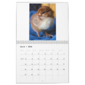 Natürliches Huhn, das 2014 Minimalistischen Kalender (Mär 2026)