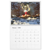 Natürliches Huhn, das 'Minimalistisches Kalender (Feb 2026)