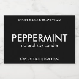 Natürliches Kerzenprodukt-Etikett für Zuhause Lebensmitteletikett