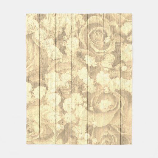 Natürliches Landhausdesign Fleecedecke (Vorderseite)