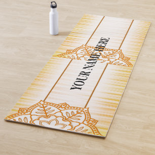 Natürliches Mandala Blumenmuster Yogamatte