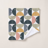 Natürliches modernes skandinavisches geometrisches badhandtuch set (Waschlappen)