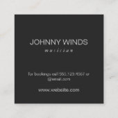 Natürliches Monogramm großer Typen Quadratische Visitenkarte (Rückseite)