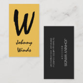 Natürliches Monogramm großer Typen Visitenkarte (Vorne/Hinten)