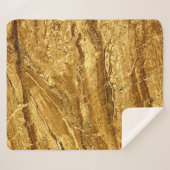 Natürliches Muster aus Goldmarmor Sherpadecke (Vorderseite (Horizontal))