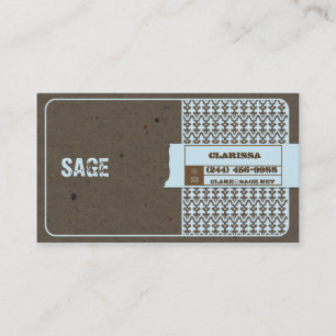 Natürliches Papier-Singrün Visitenkarte