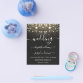 Natürliches rustikales Holz und Schwarz-weiße Lich Flyer (Einzeln)