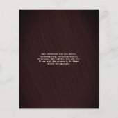 Natürliches rustikales Holz und Schwarz-weiße Lich Flyer (Hinten)