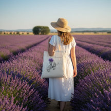 Natürliches Sketch-Bike mit Lavendel-Charme