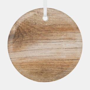 Natürliches Tannenholz: strukturierte Oberfläche Ornament Aus Glas