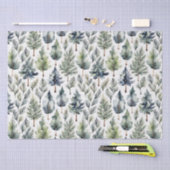 Natürliches Weihnachtsbaum und Wasserfarbengewebe Seidenpapier (Handwerk)