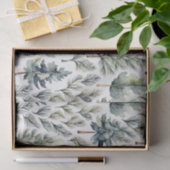 Natürliches Weihnachtsbaum und Wasserfarbengewebe Seidenpapier (Geschenk)