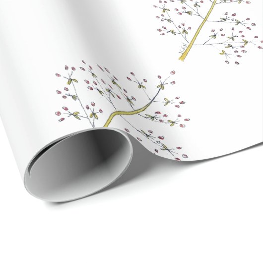 Natürliches Weihnachtsrotes Beeren-Packpapier Geschenkpapier (Rolleneckpunkt)