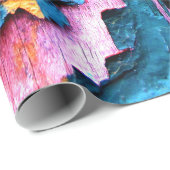 Natürliches Wetter bewirkt alte Geschenkpapier (Rolleneckpunkt)