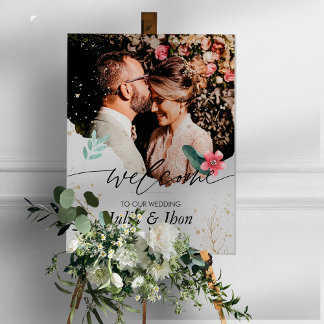 Natürliches Willkommens-Hochzeitsposter Poster