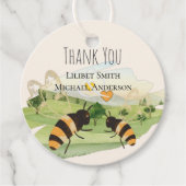 Naturliebhaber Die Bienen auf dem Lande Hochzeit Geschenkanhänger (Vorderseite)