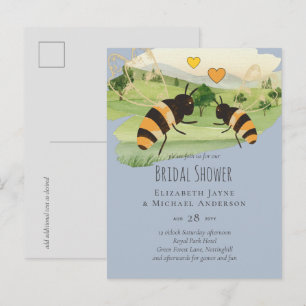 Naturliebhaber Die Bienen auf dem Lande Hochzeit Postkarte