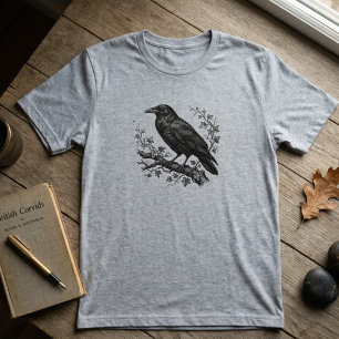 Naturliebhaber Geschenk Schwarzer Rabe Gothic Voge Tri-Blend Shirt