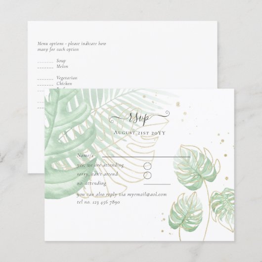 Naturliebhaber Hochzeit Foral Greenerie Rustic Boh (Vorne/Hinten)