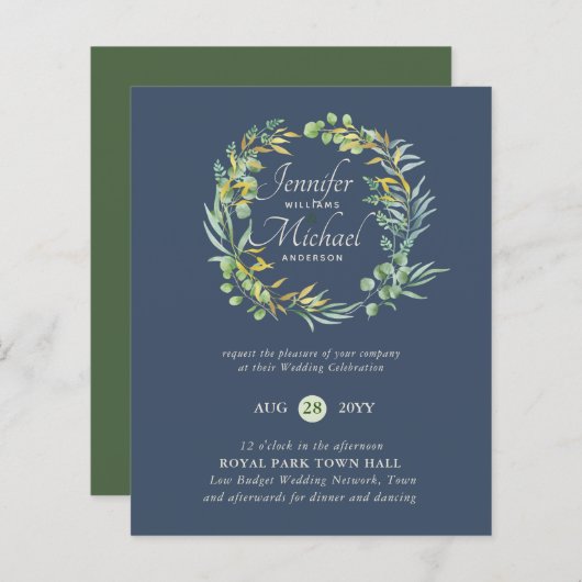 Naturliebhaber Hochzeit Foral Greenerie Rustic Boh (Vorne/Hinten)