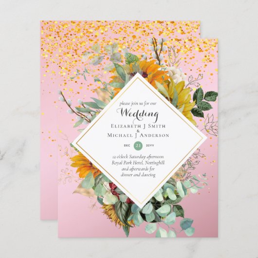 Naturliebhaber Hochzeit Foral Greenerie Rustic Boh (Vorne/Hinten)