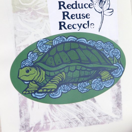 Naturliebhaber Schildkröten Ovaler Aufkleber