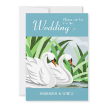 Naturliebhaber Swan Wedding Einladung