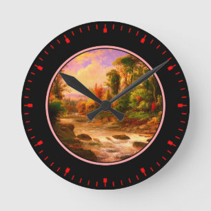 Naturmalerei Kunstwerk Runde Wanduhr