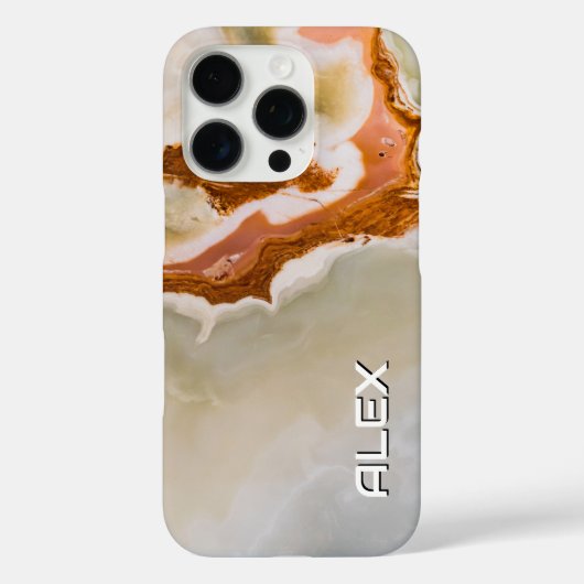 Naturmarmor mit Rostriss - Bio Stein Case-Mate iPhone Hülle (Rückseite)