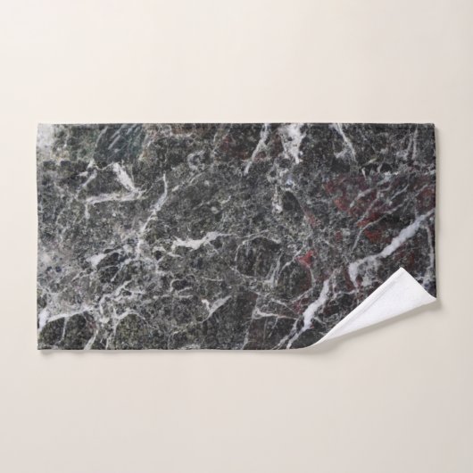 Naturmarmorstein in Grautönen Badhandtuch Set (Handtuch)