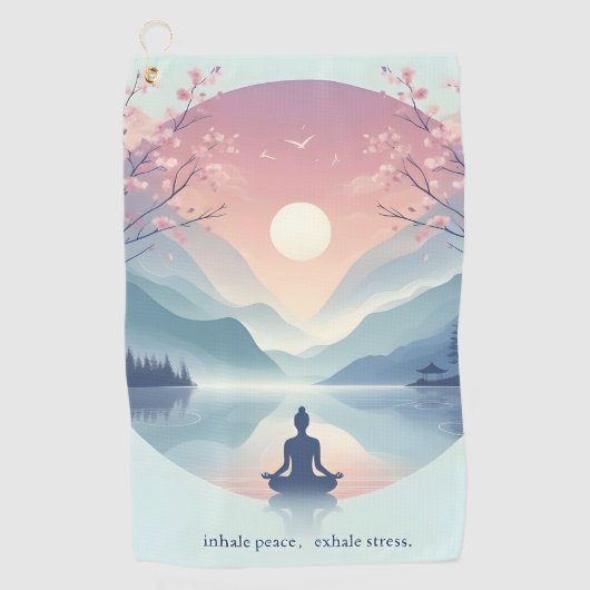 Naturmeditation Kunst Golfhandtuch (Vorderseite)