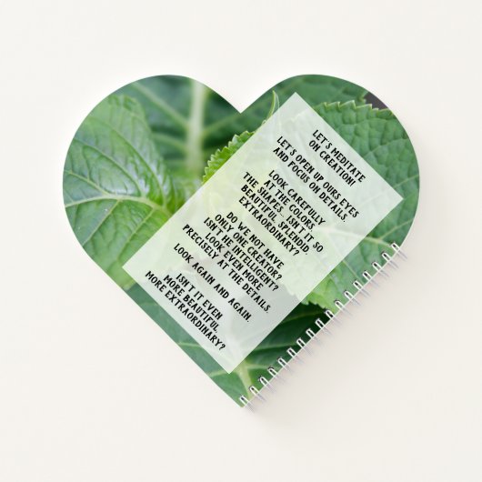 Naturmeditationsbuch Notizblock (Rückseite)