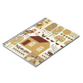 Naturmuster, Grundgerüst, Gartenarbeit. Zaun Notizblock (Linke Seite)