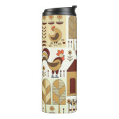 Naturmuster, Grundgerüst, Gartenarbeit. Zaun Thermosbecher (Nach links gedreht)